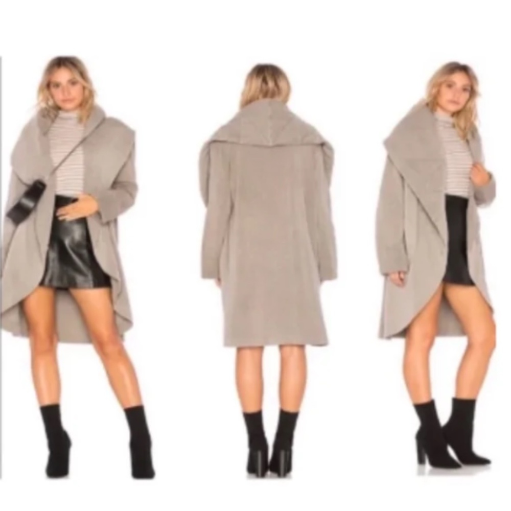 LIKE NEW💖Young Fabulous and Broke Dusty Pink Draped Quilted Open Cozy Coat